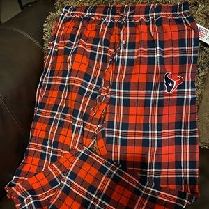 New men Texans flannel pj pants